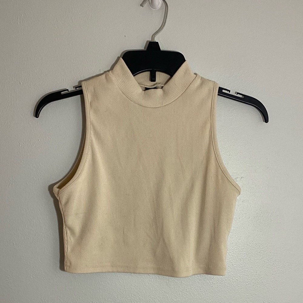 Crop Turtle Neck Tank